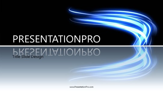 Light Stroke Blue Widescreen PowerPoint Template title slide design