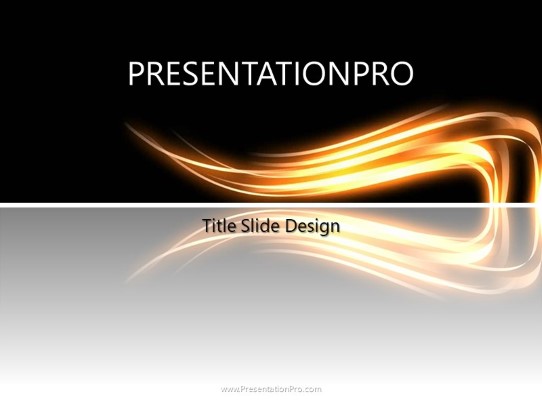Light Stroke Gold PowerPoint Template title slide design