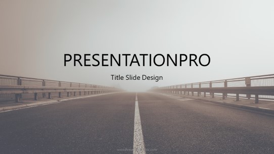 Lonely Road PowerPoint Template title slide design