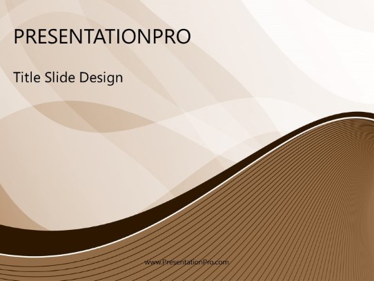 Modern Wave Brown PowerPoint Template title slide design
