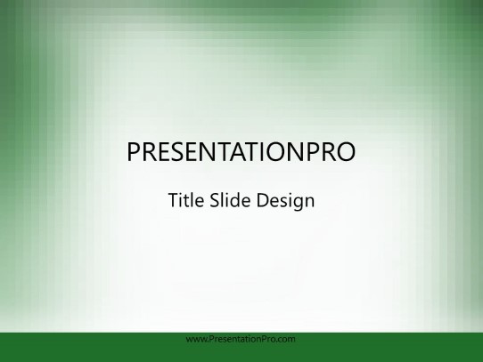 Mosaic Green PowerPoint Template title slide design