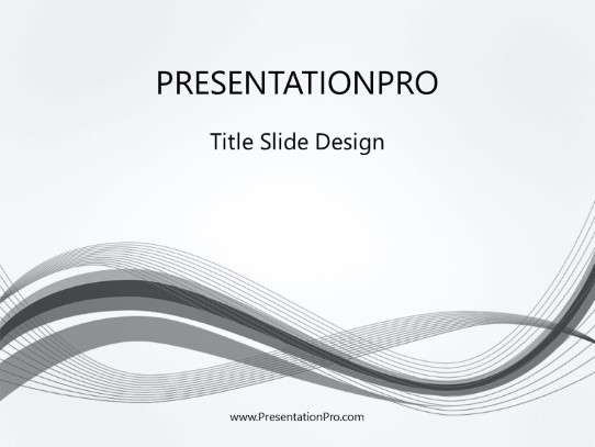 Motion Wave Gray1 PowerPoint Template title slide design