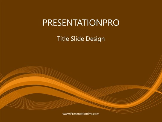 Motion Wave Orange2 PowerPoint Template title slide design
