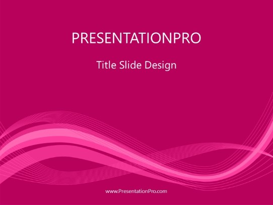Motion Wave Pink2 PowerPoint Template title slide design