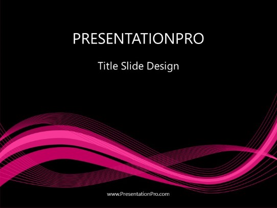 Motion Wave Pink3 PowerPoint Template title slide design