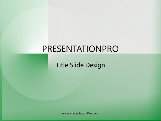 New Bauhaus Green PowerPoint Template title slide design
