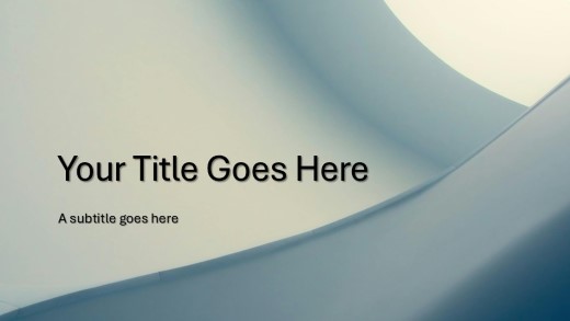 Oil Blues Widescreen PowerPoint Template title slide design