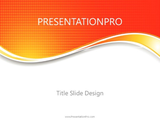 Orange Grid Curved 01 PowerPoint Template title slide design