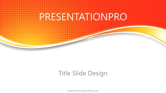 Orange Grid Curved 01 Widescreen PowerPoint Template title slide design