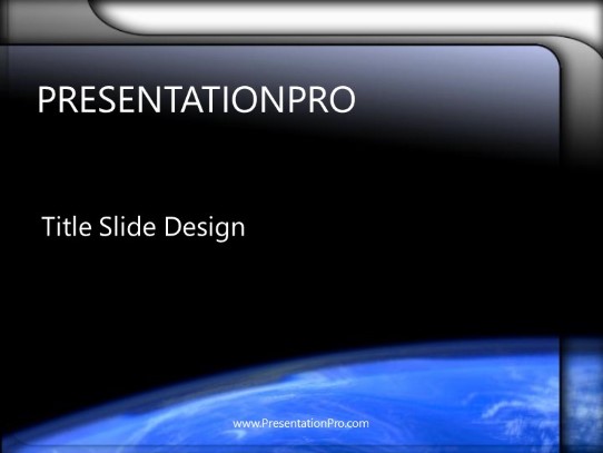 Orbit PowerPoint Template title slide design
