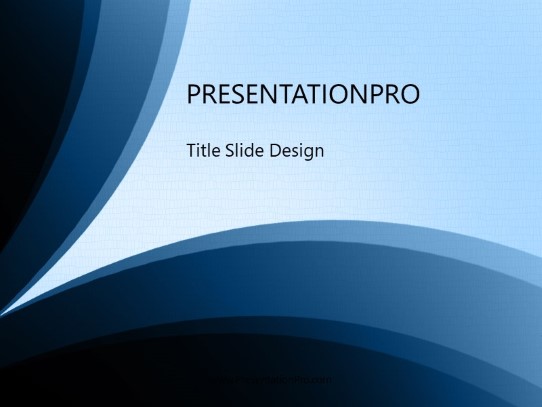 Organic Flow Blue PowerPoint Template title slide design