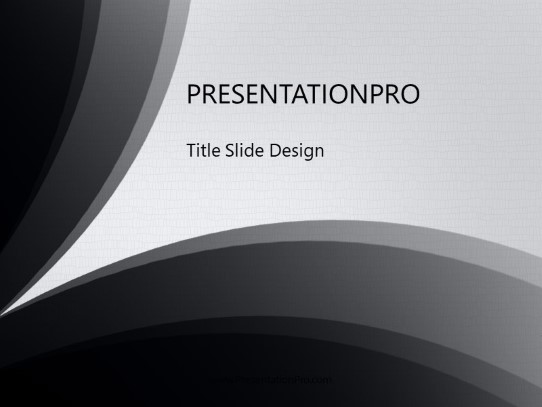 Organic Flow Gray PowerPoint Template title slide design