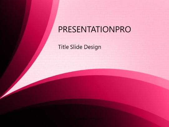 Organic Flow Pink PowerPoint Template title slide design