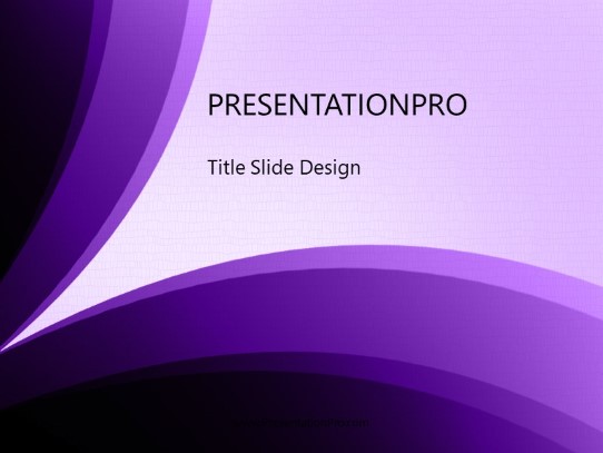 Organic Flow Purple PowerPoint Template title slide design