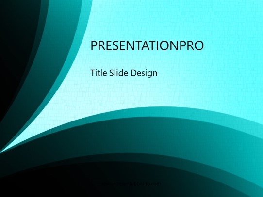 Organic Flow Teal PowerPoint Template title slide design