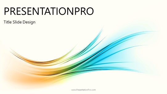 Organic Flow Widescreen PowerPoint Template title slide design