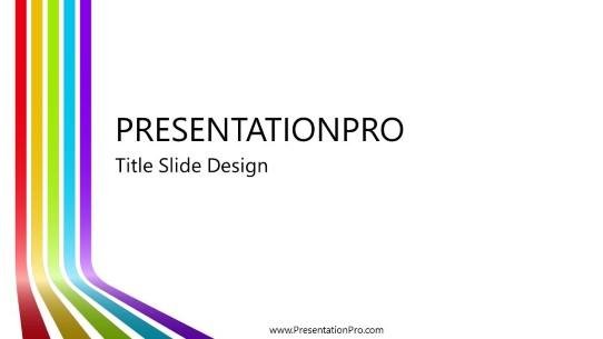 Rainbow Lines Light Widescreen PowerPoint Template title slide design