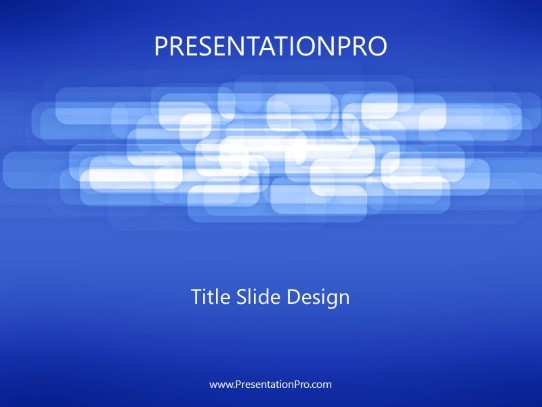 Rectangular Motion Blue PowerPoint Template title slide design
