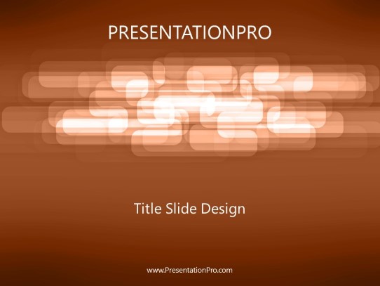Rectangular Motion Orange PowerPoint Template title slide design