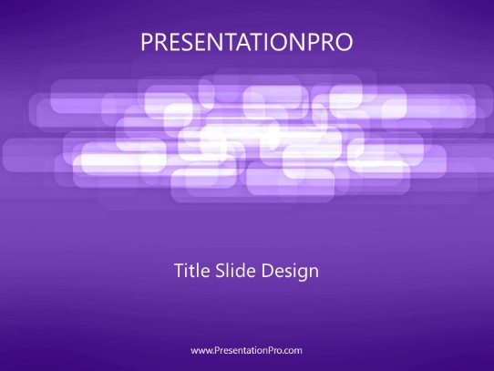 Rectangular Motion Purple PowerPoint Template title slide design