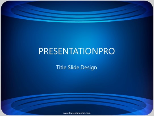 Ringed Blue PowerPoint Template title slide design