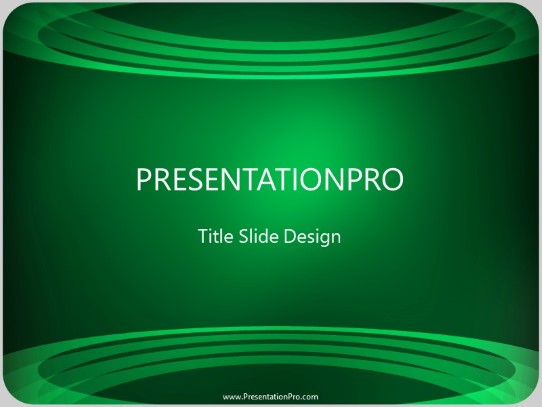 Ringed Green PowerPoint Template title slide design