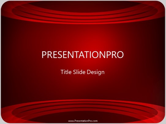 Ringed Red PowerPoint Template title slide design