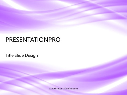 Ripple Glow Purple PowerPoint Template title slide design