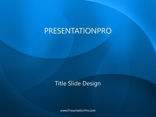 Roundbliss Blue PowerPoint Template title slide design