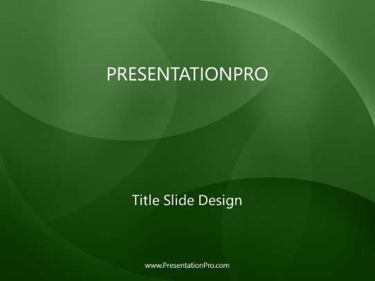 Roundbliss Green PowerPoint Template title slide design
