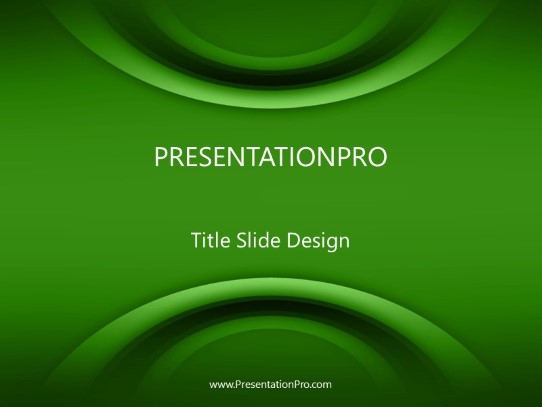 Round About Green PowerPoint Template title slide design