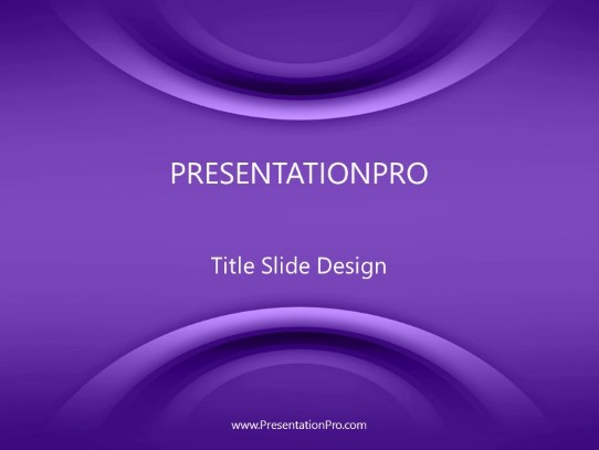 Round About Purple PowerPoint Template title slide design