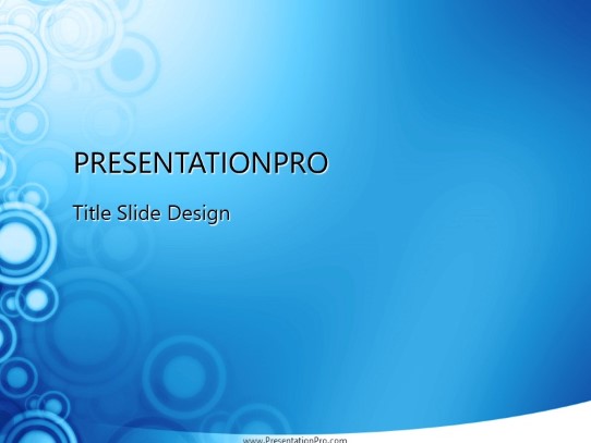 Roundabout Blue PowerPoint Template title slide design