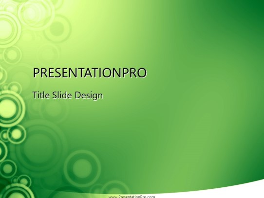 Roundabout Green PowerPoint Template title slide design
