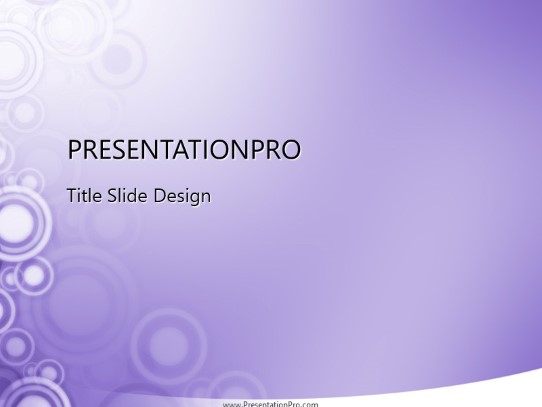 Roundabout Purple PowerPoint Template title slide design