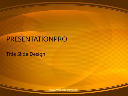 Rounded Orange PowerPoint Template title slide design