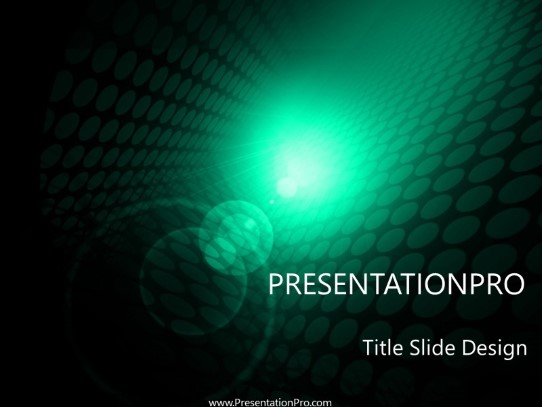 Rounders Green PowerPoint Template title slide design