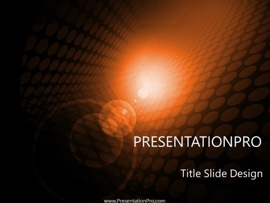 Rounders Orange PowerPoint Template title slide design