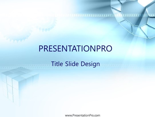Rubix Glo PowerPoint Template title slide design