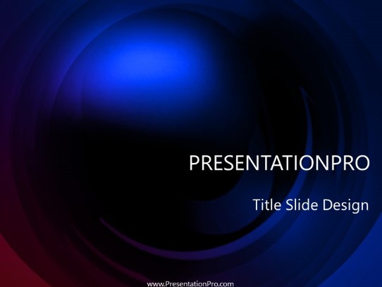 Saturn Blue PowerPoint Template title slide design