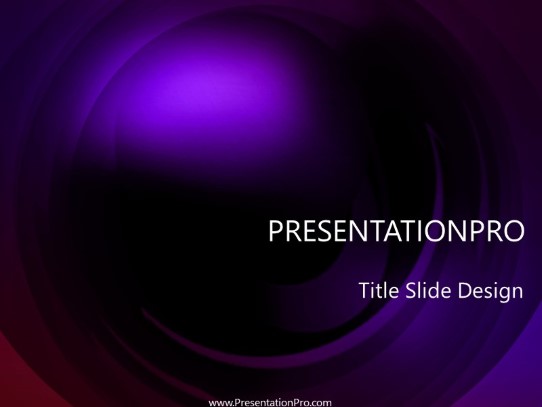 Saturn Purple PowerPoint Template title slide design