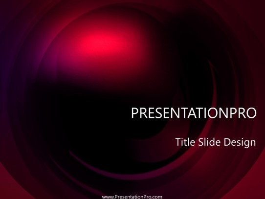 Saturn Red PowerPoint Template title slide design