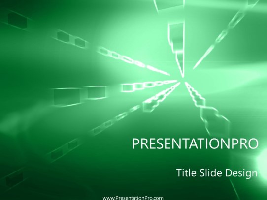 Scifi Green PowerPoint Template title slide design