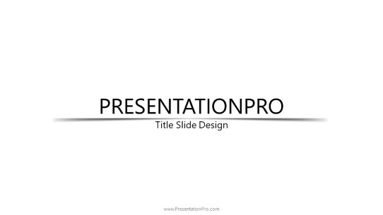 Simple Shadow PowerPoint Template title slide design