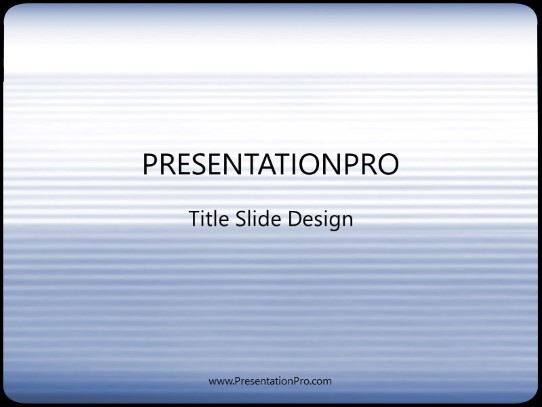 Sleek Blue PowerPoint Template title slide design