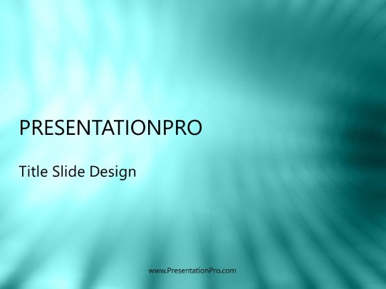 Slinky Teal PowerPoint Template title slide design