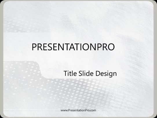 Softsilver PowerPoint Template title slide design