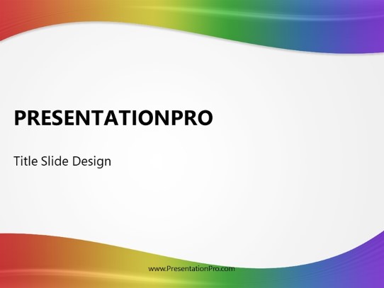 Soothing Waves Rainbow Flag Vertical 02 PowerPoint Template title slide design