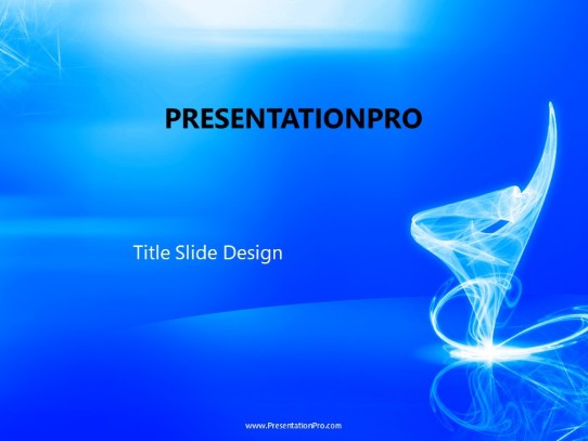 Sparkling Glow Burst Blue PowerPoint Template title slide design