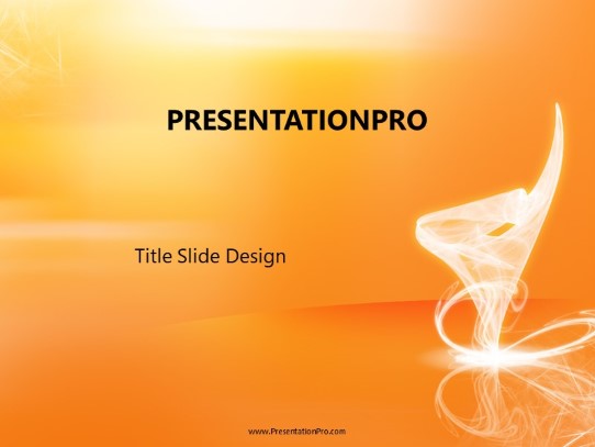 Sparkling Glow Burst Orange PowerPoint Template title slide design